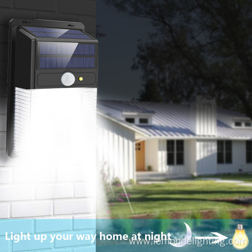 Motion Sensor Wall Light with Double Solar Panel